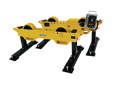 8-ton load capacity pipe rollers with low profile for sale.
