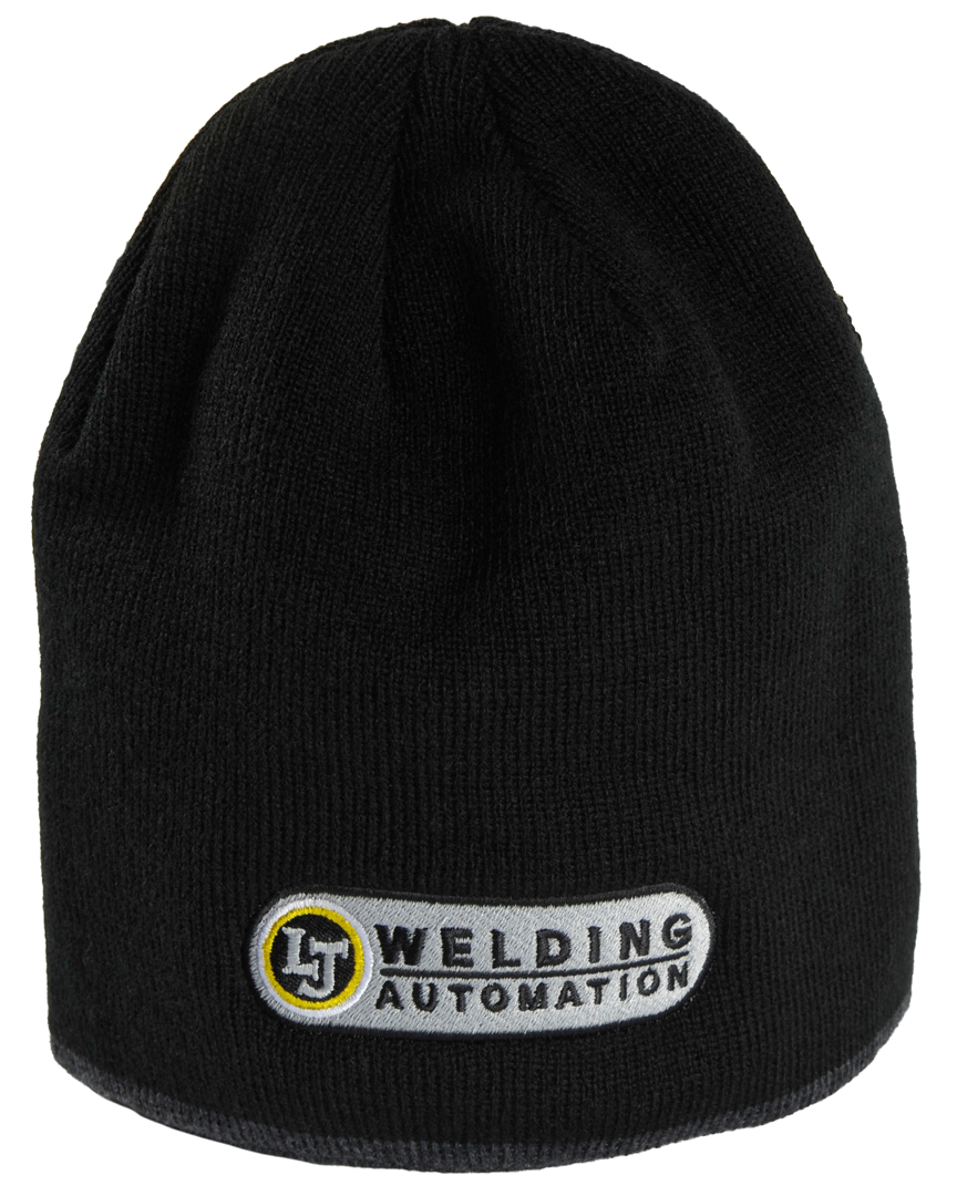 bacl beanie toque with LJ welding branding
