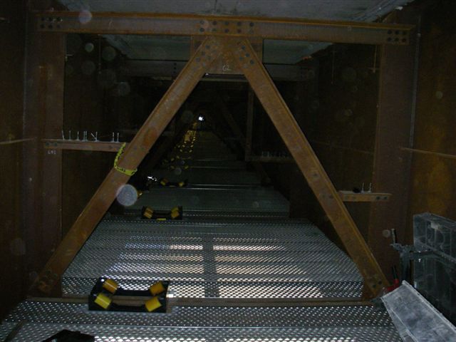 bridge beam rigging rollers installation