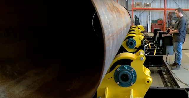 vessel growing line tank turning rollers