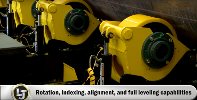 pipe growing line vessel rotators