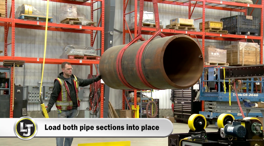 pipe double-jointing system with pipe rollers