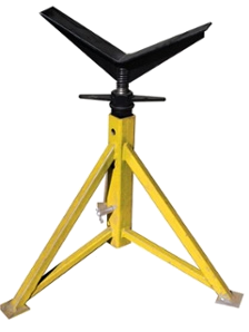 5,000 lbs capacity tripod welding stand for pipe with vee head
