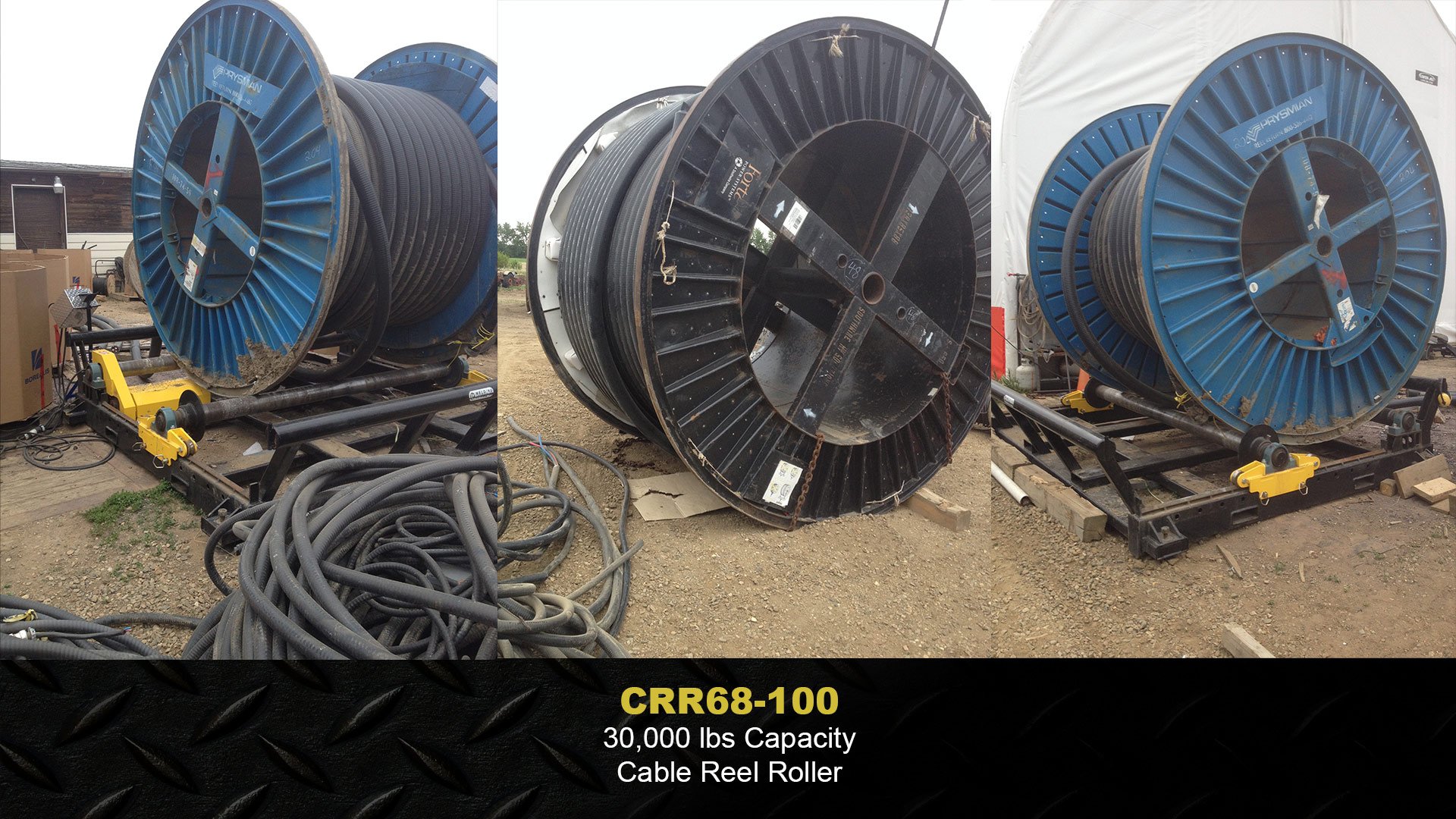 30,000 lbs Cable Reel Roller: CRR68-100