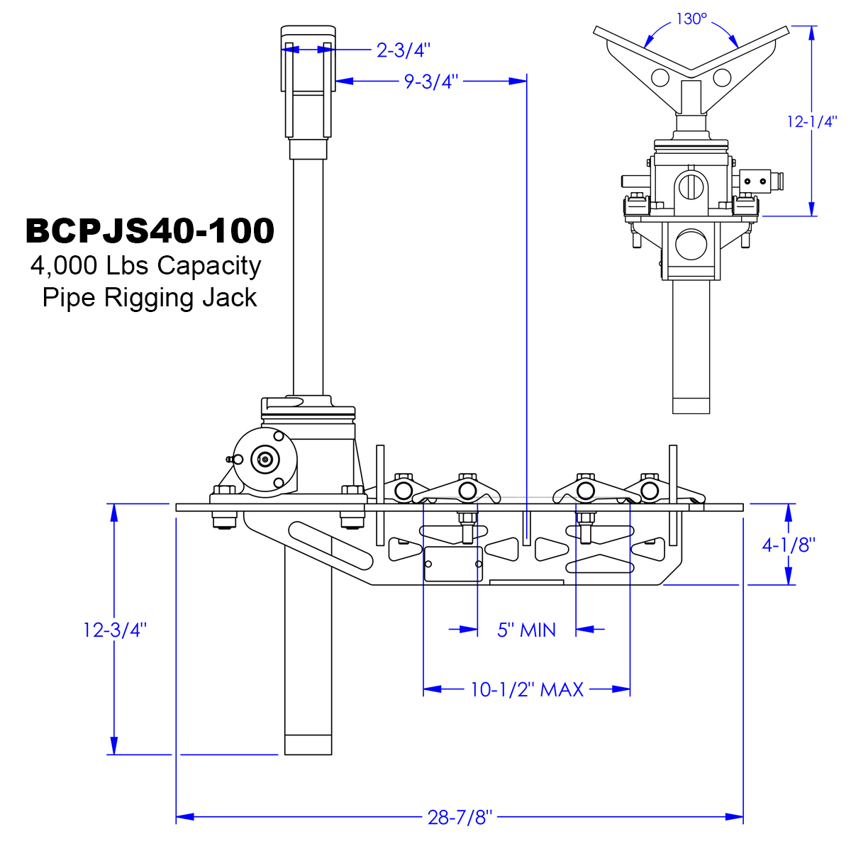 18in OD pipe lifting jack