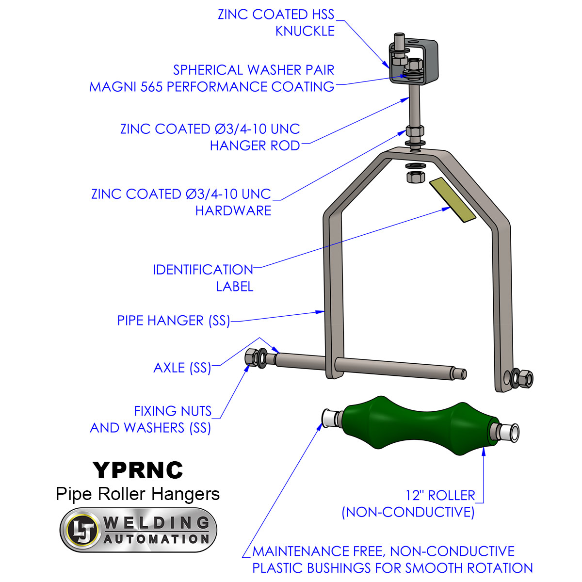 1,700 lbs pipe roller hangers