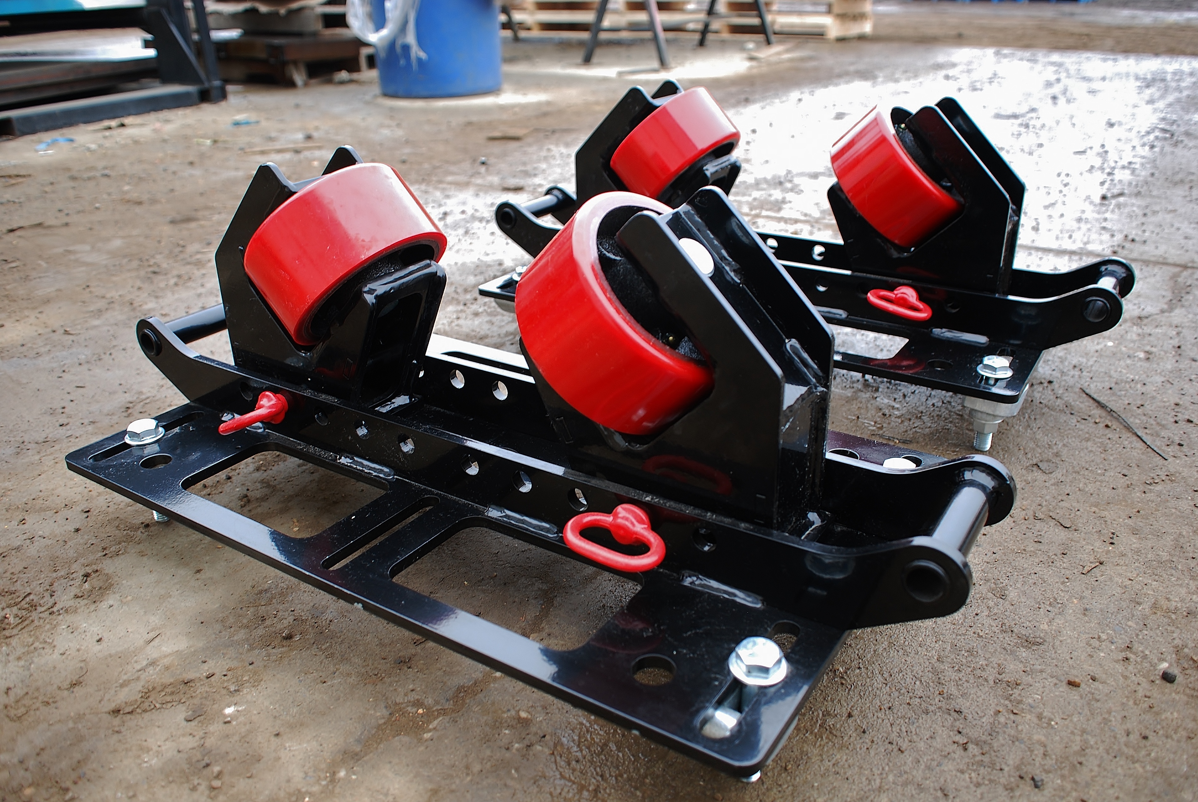 2-ton beam clamp rigging rollers for pipe rack installations
