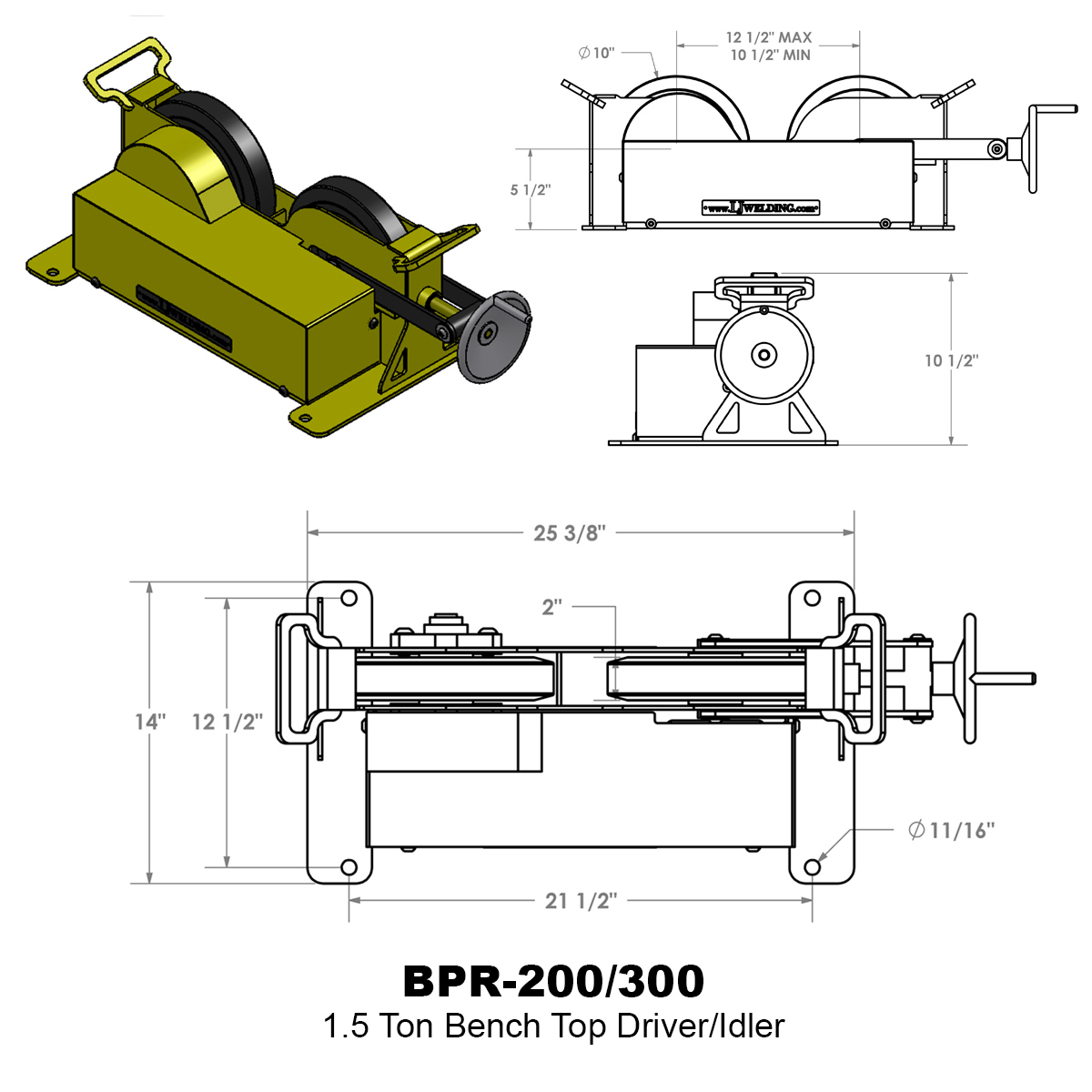 BPR-200-300 tank rollers