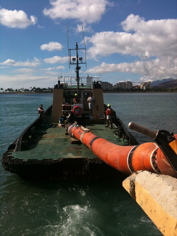 Shute Deployment Hawaii Using Pipeline Rollers