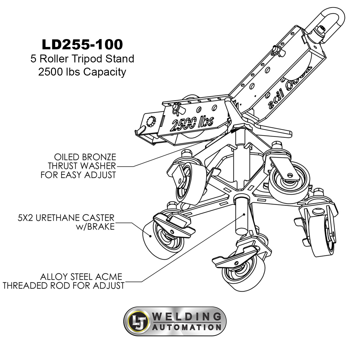 LD255-100 industrial pipe stand
