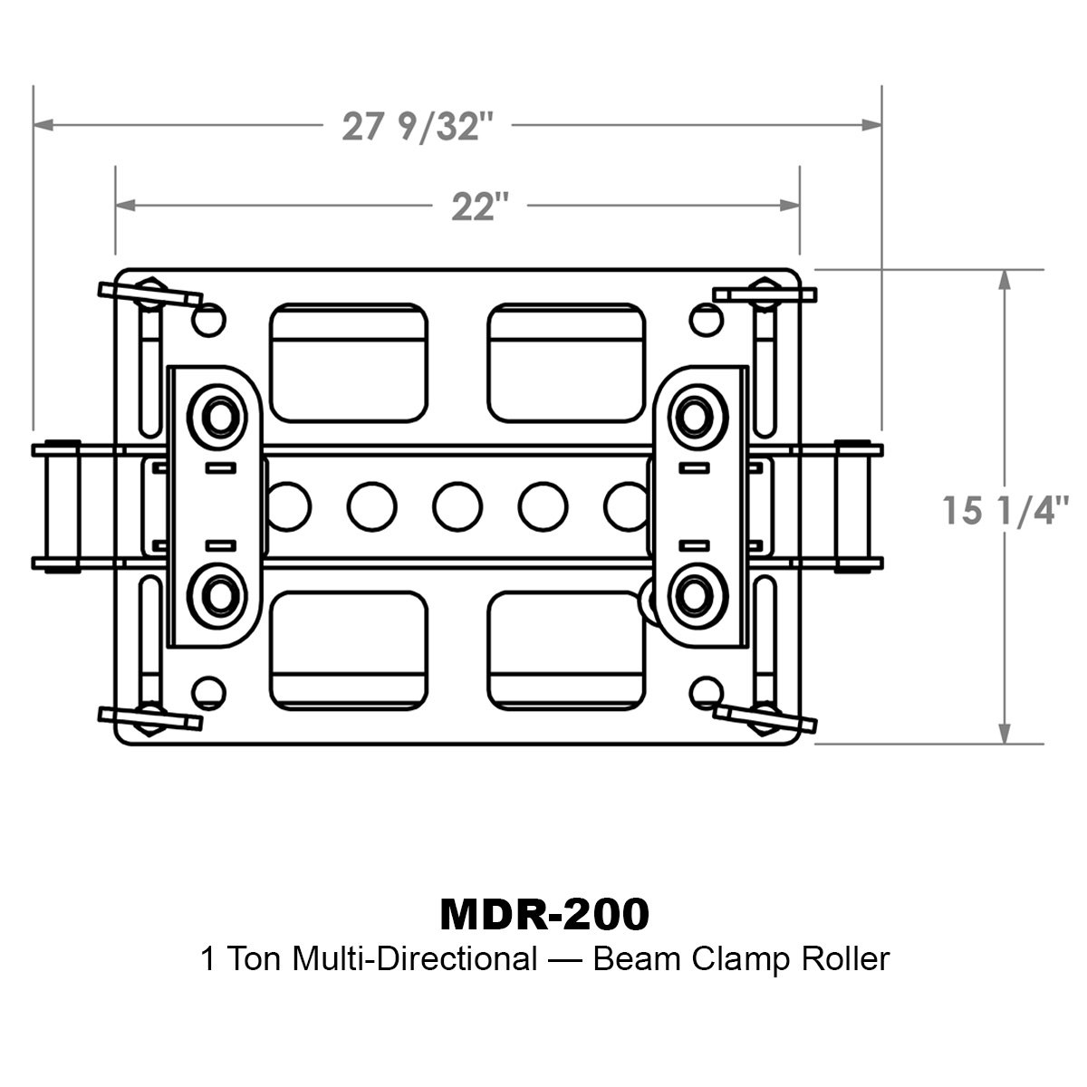 MDR-200 1 ton multidirectional beam rigging clamps