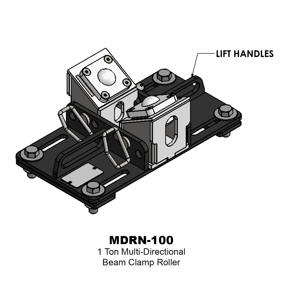 MDRN-100 2000 lbs clamp rigging rollers