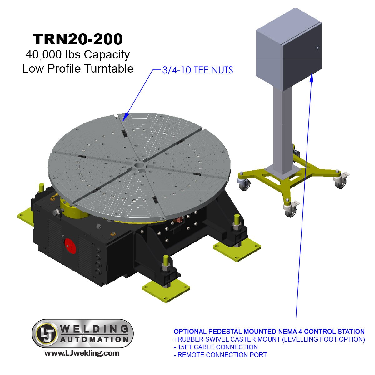 TRN20-200 rotary turntable