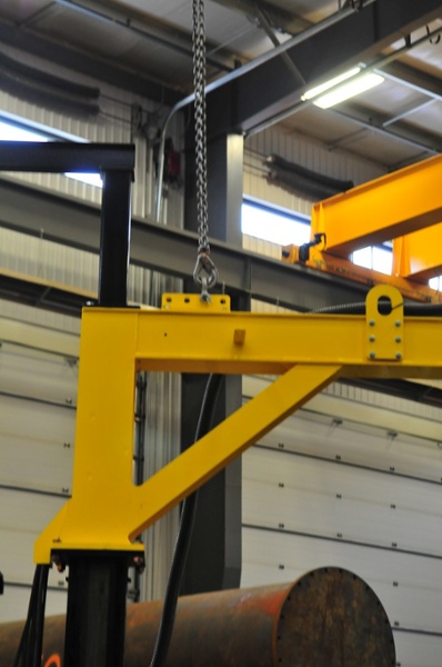 MIG welding boom mount lifting eye