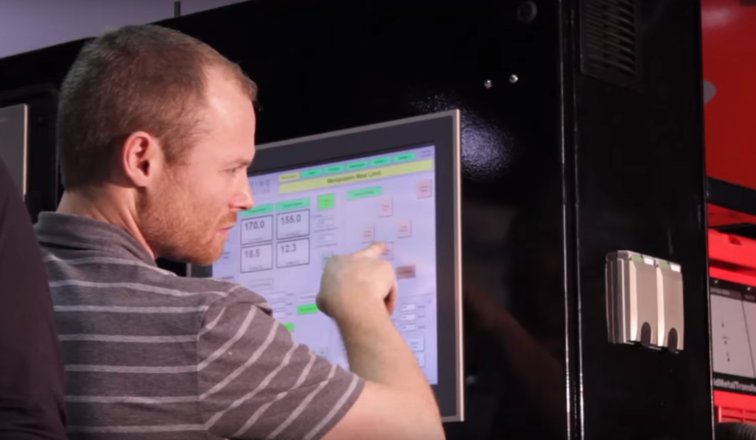 welding manipulator HMI screen for integrated turning rolls