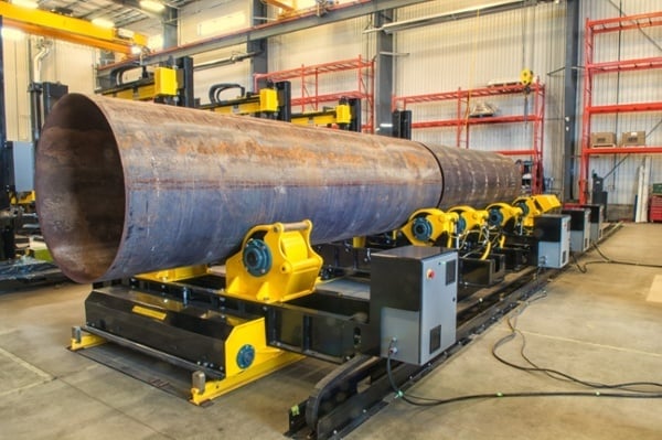 pipe growing line fit-up bed turning roll system