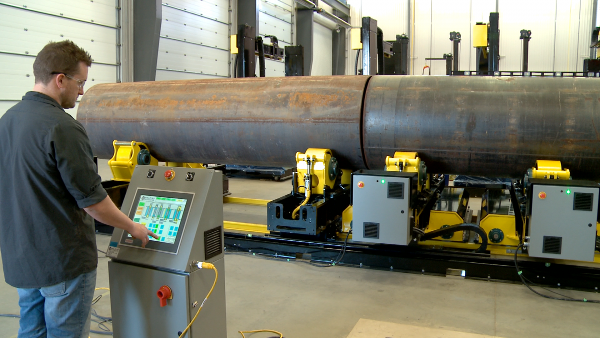 growing line alignment fit up turning rolls