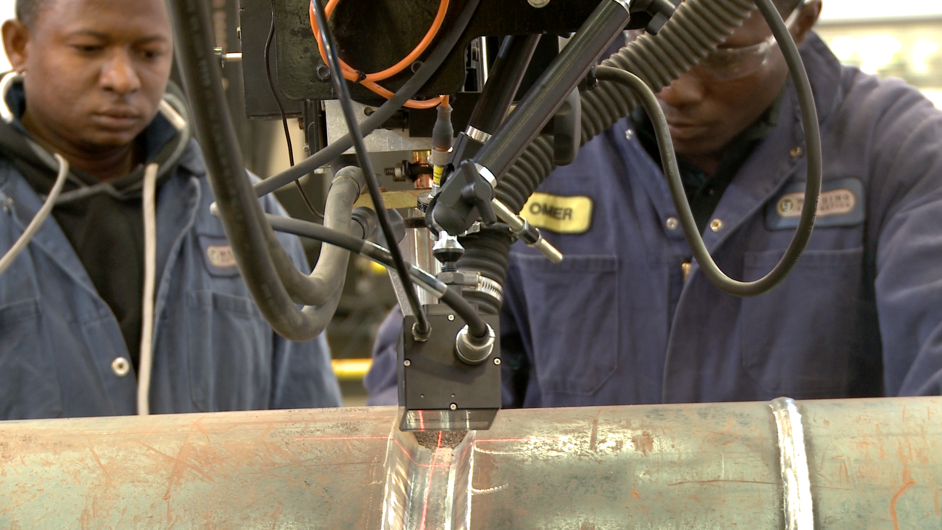 laser seam tracking on a subarc welding manipulator.