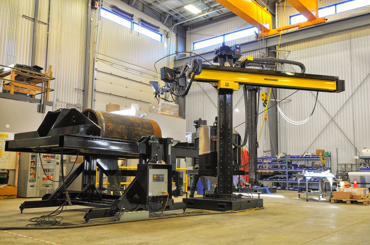 lincoln electric column and boom manipulator for submerged arc