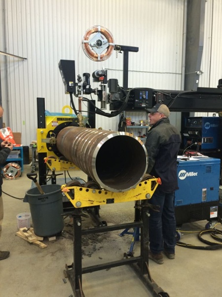 submerged arc column and boom welding manipulator