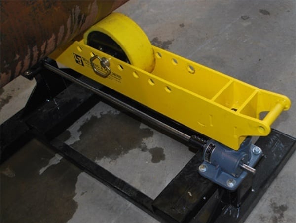 geared height adjust pipe stand roller supports