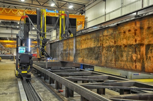 steel beam welding gantry