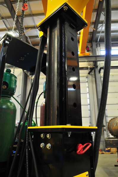 MIG welding boom mount jib height adjust