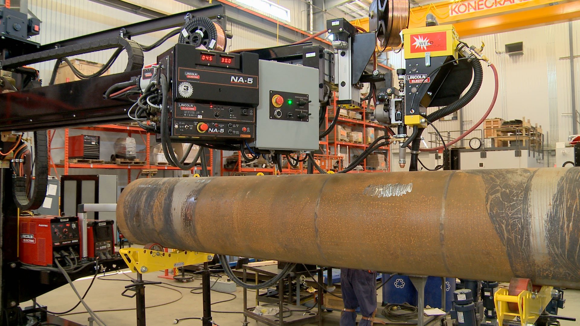 welding boom manipulator controls