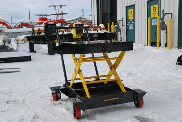 scissor lift cart for bench top positioner